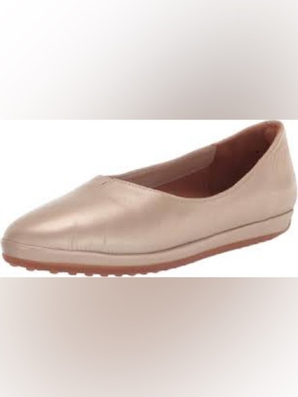 L'Amour des Pieds Xavar flats in champagne metallic gold silver leather 10